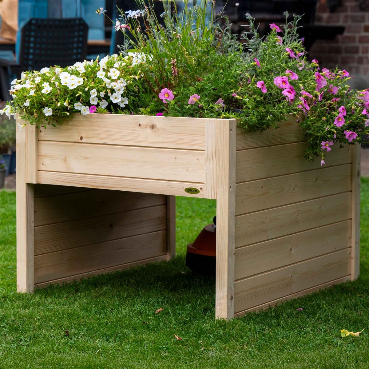 Holzblumenkasten, Blumenkasten, Holz, Pflanzbeet, Blumenbeet