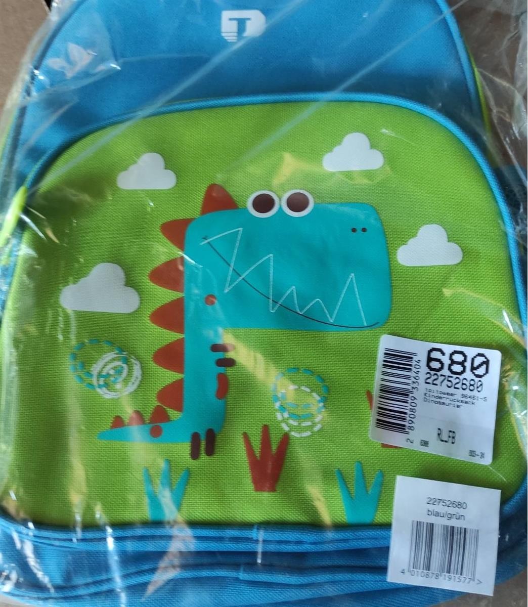 Rucksack, Backpack, Dinosaurier, Grün, Kindergarten
