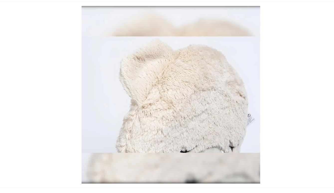 Kinderkissen "Bär" - Kunstpelz - D28 cm