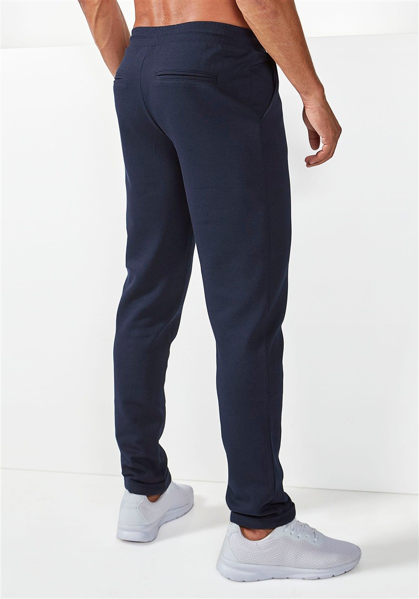 Hose, Chinos, Navy, Slim Fit, Seitliche Tasche