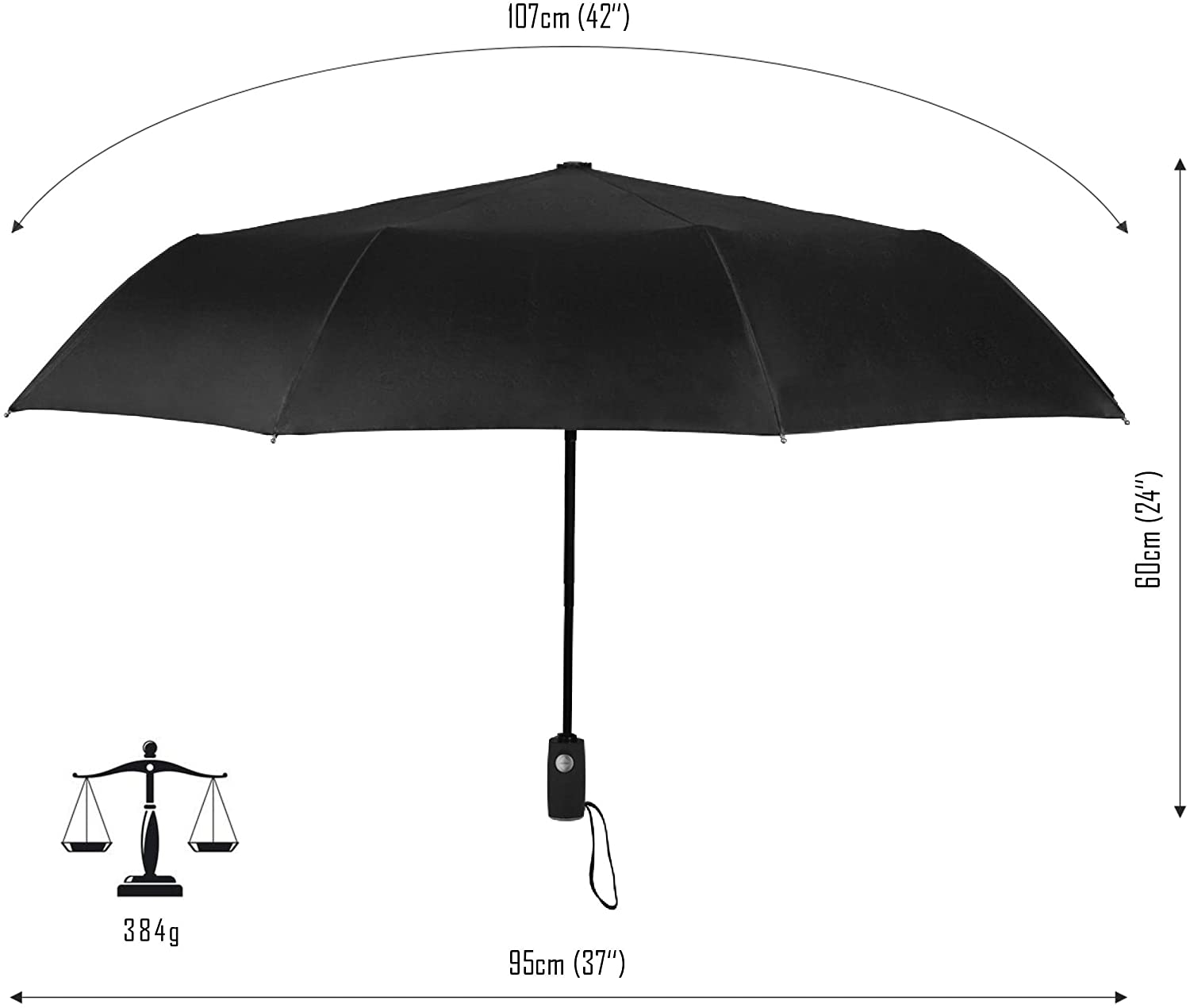Wilford & Sons Regenschirm Taschenschirm Sturmfest