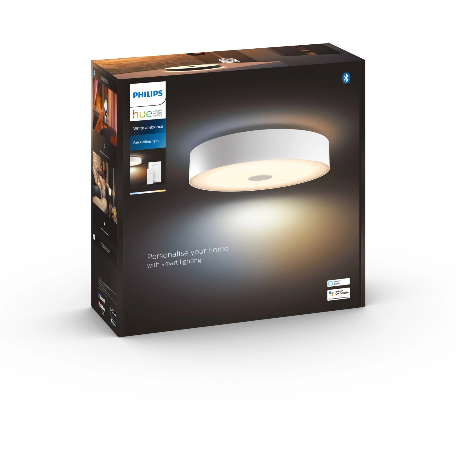 Philips Hue Deckenleuchte White Ambiance Fair Weiß 2.750 lm inkl. Dimmer