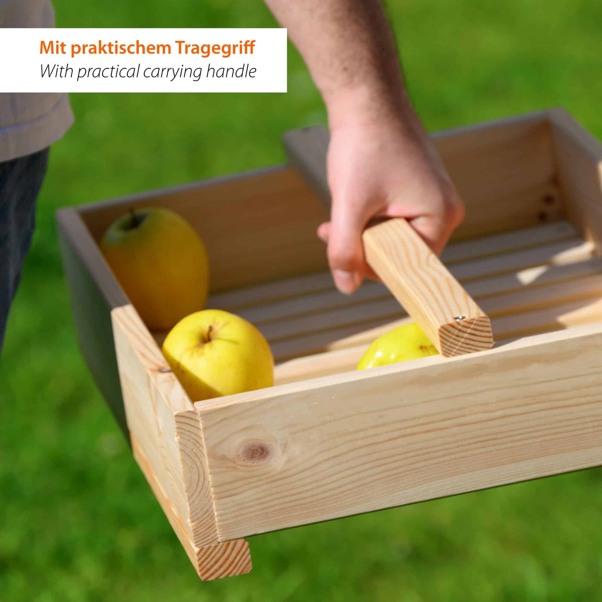 Vorratsregal für Obst und Gemüse Lagerregal Holzregal Natur DH62