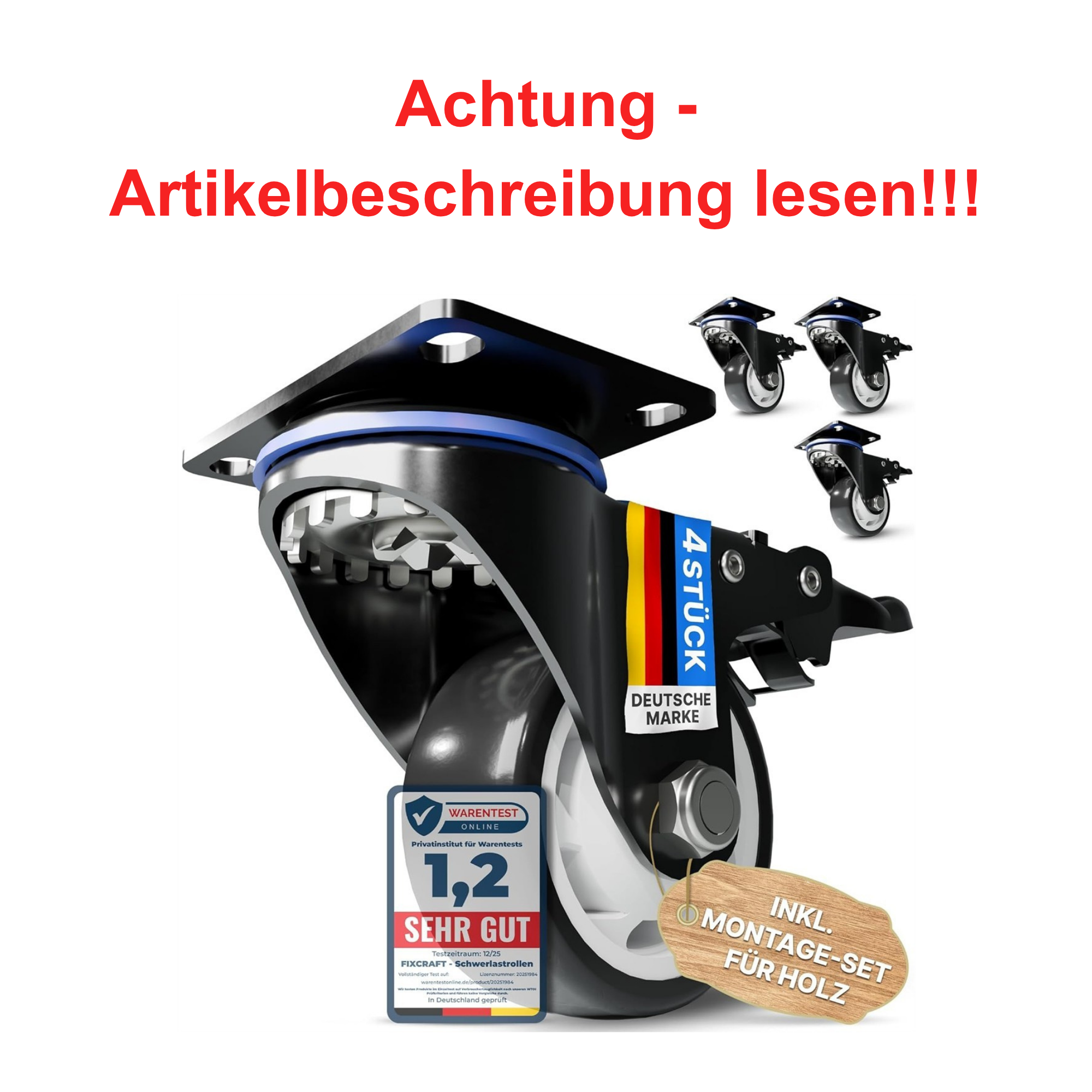 rollenpuffer, Gleiter, Rollen, Rollensatz, Holzmontage-Set