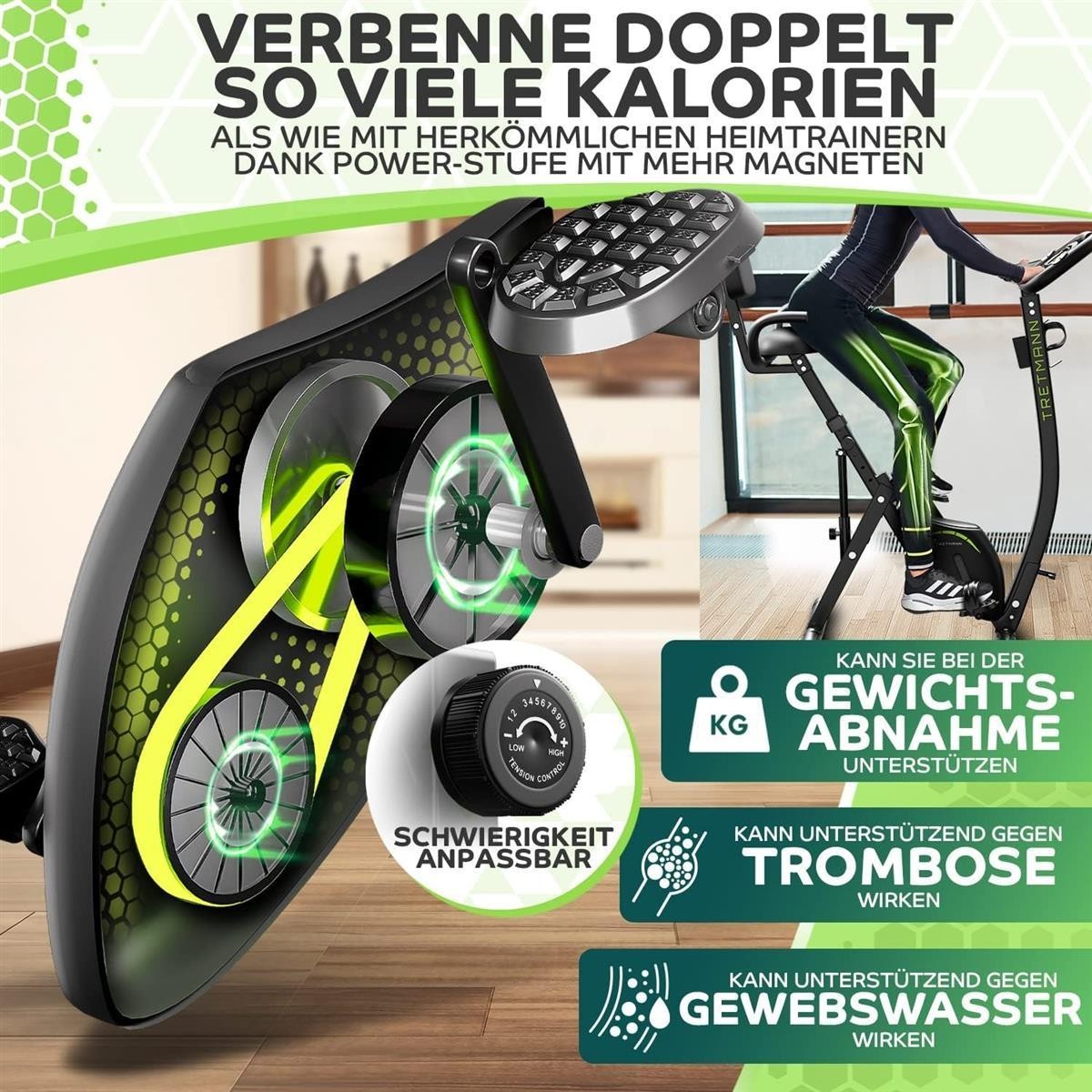 Kauf: Heimsport, Fitnessgerät, Ergometer, Tretenrad, Kernmuskel