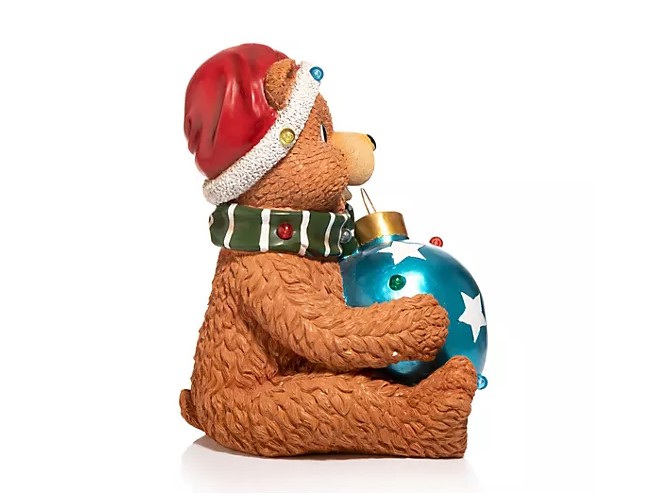 LUMIDA Xmas Leuchtfigur Weihnachtsbär braun Dekofigur Weihnachten Bär
