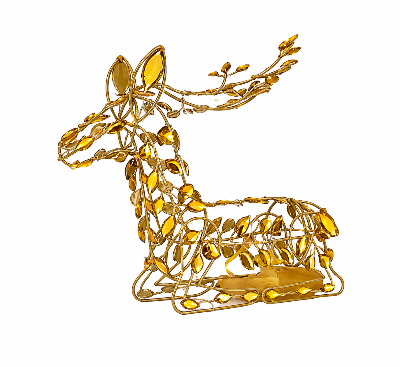 LUMIDA Xmas LED Dekoreh Juwelen Design Tierfigur Weihnachten Dekofigur gold