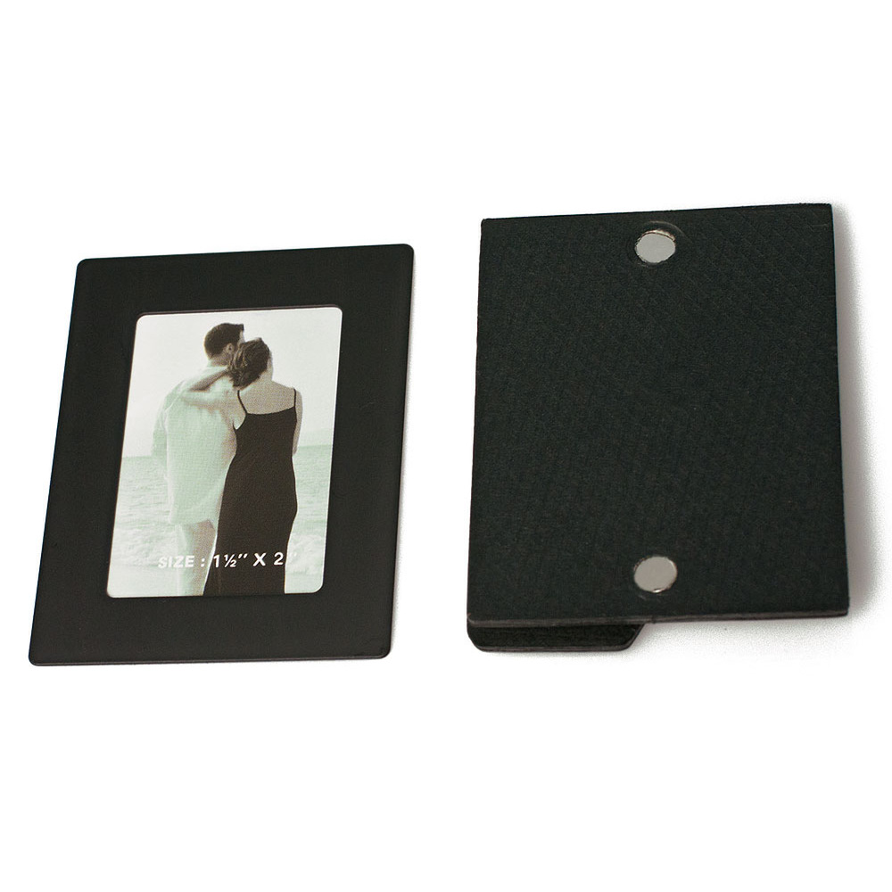 Kleiner Magnet Bilderrahmen, schwarz 5 x 6,5 cm Mini