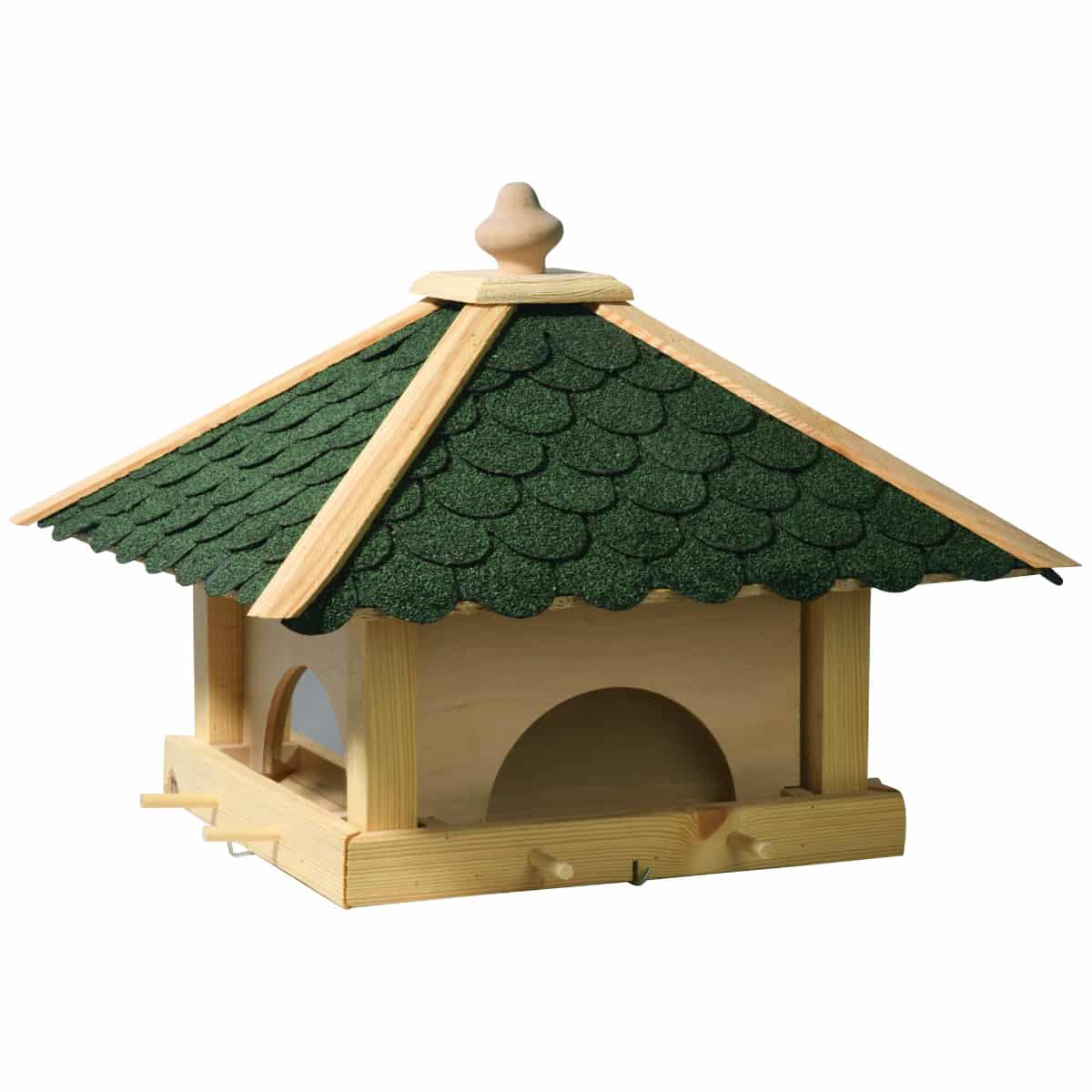 Vogelhaus, Grüner Dach, Holz, Schindeln, Vogelfütterer