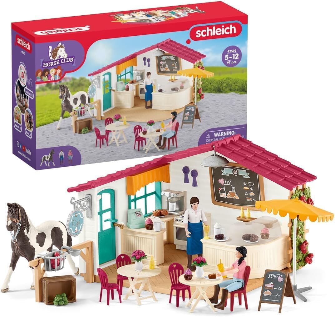 Schleich Horse Club 42592 Reiter-Cafe Spielset Pferd Spielfigur Tierfigur Figur Spielzeug