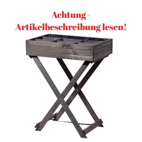 Dobar Klappbares Kräuterbeet aus Holz grau #DH102