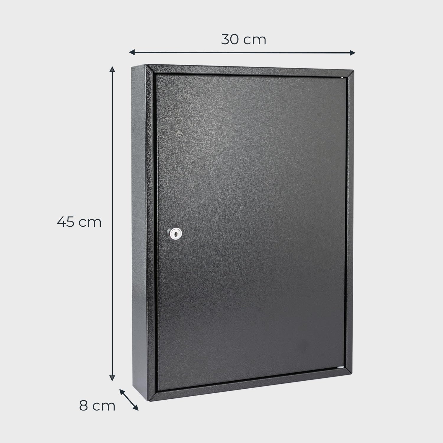 HMF Schlüsselschrank Schlüsselkasten 64 Haken schwarz 2079