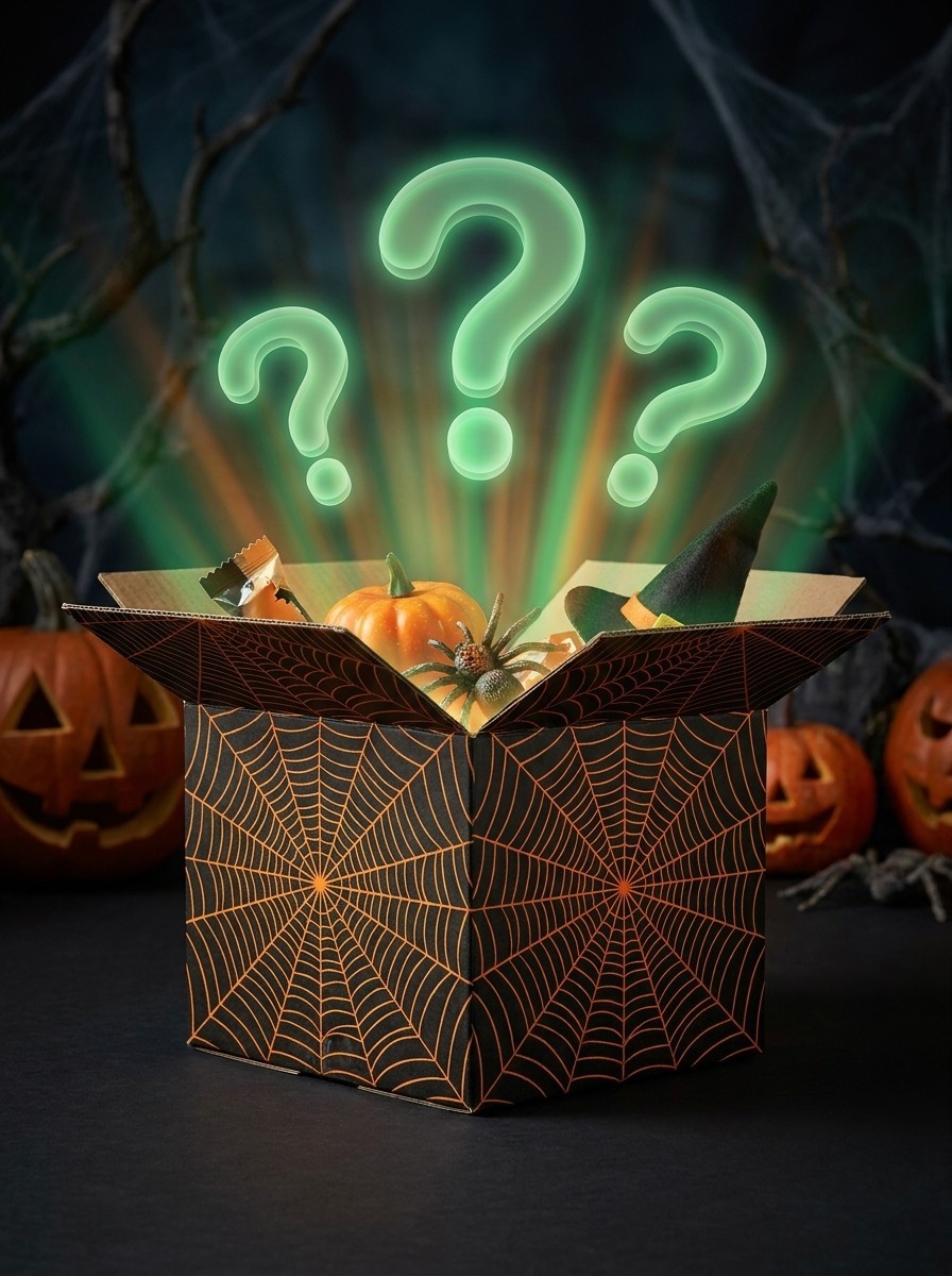 Halloween, Halloween-Box, Spinnenweb-Design, Kürbis, Geheimnis-Glühen