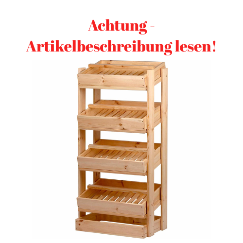 Vorratsregal für Obst und Gemüse Lagerregal Holzregal Natur DH62