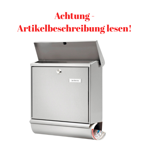 Burg Wächter Briefkasten + Box Set Comfort 39130 Edelstahl #574