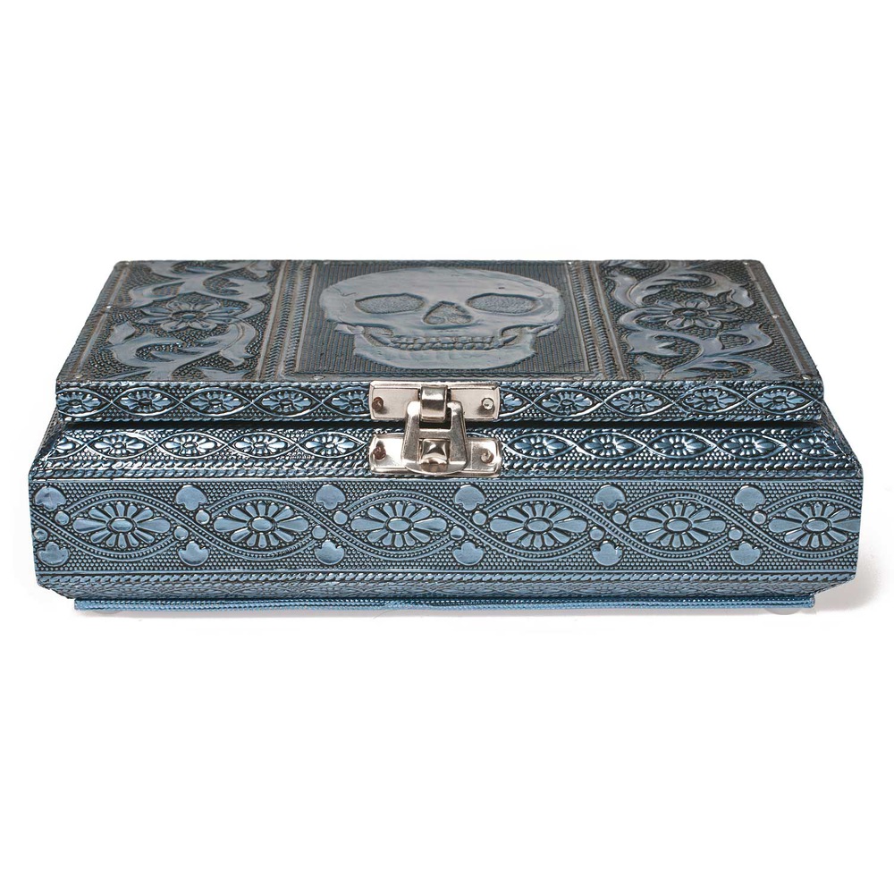 Schmuckbox aus Aluminium, verschiedene Designs, 20 x 12 x 6 cm