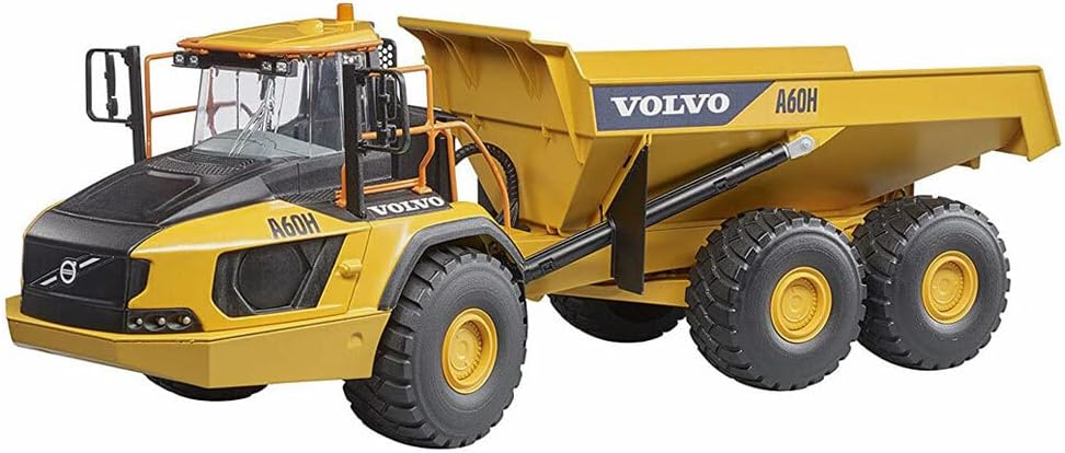 Bruder 02455 Volvo A60H Dumper Baufahrzeug Baustelle Muldenkipper Radlader Lader Spielzeug 1:16