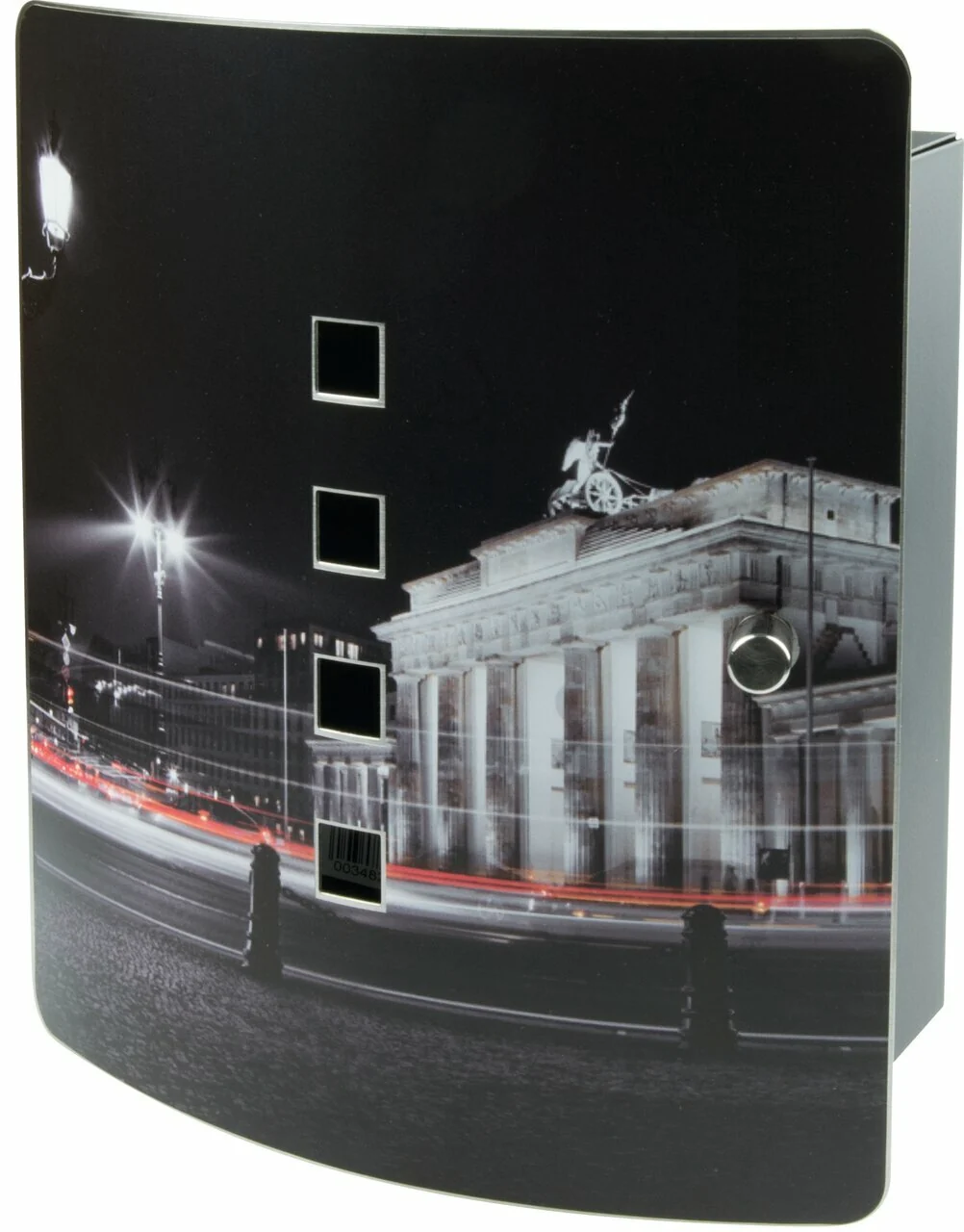 Schreibmappe, Archivordner, Schwarz, Stadtmotiv, Lichtspuren