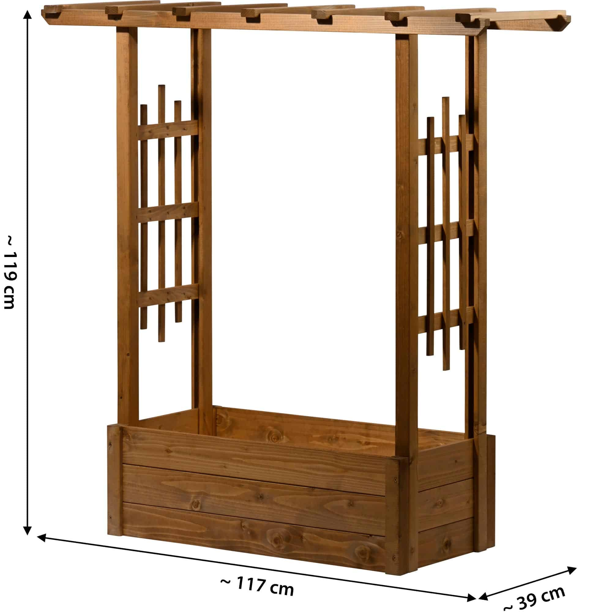 Dobar Pflanzkasten Pergola aus Holz Blumenbeet Pflanzbeet Anpflanzen