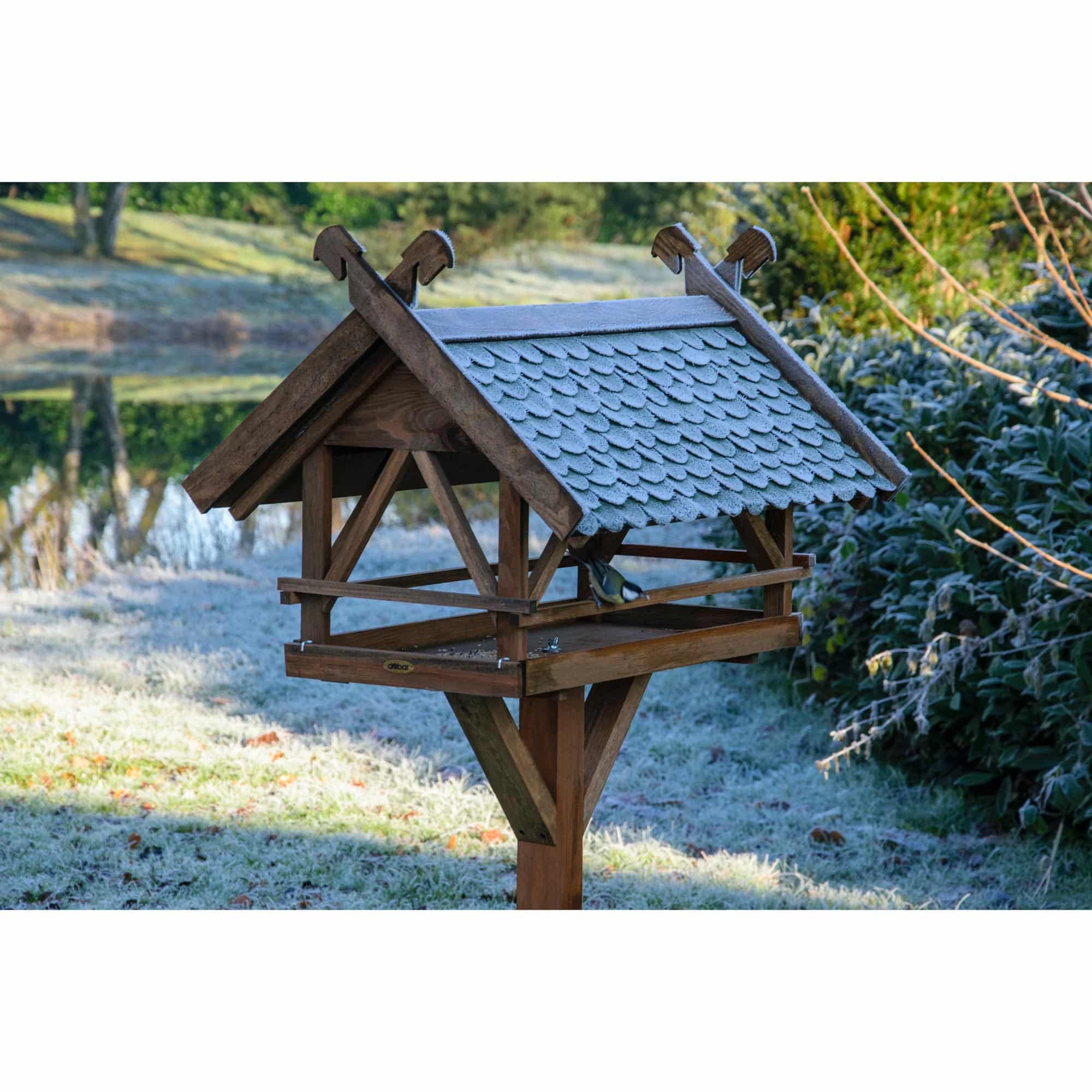 Dobar XXL Vogelhaus Vogelfutterhaus mit Ständer Futterhaus