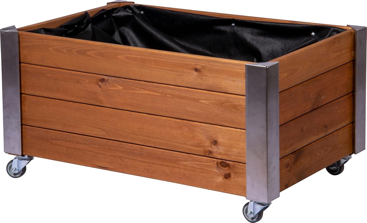 Dobar Hochbeet Rollfi aus Holz mit Rollen Pflanzbeet Blumenbeet