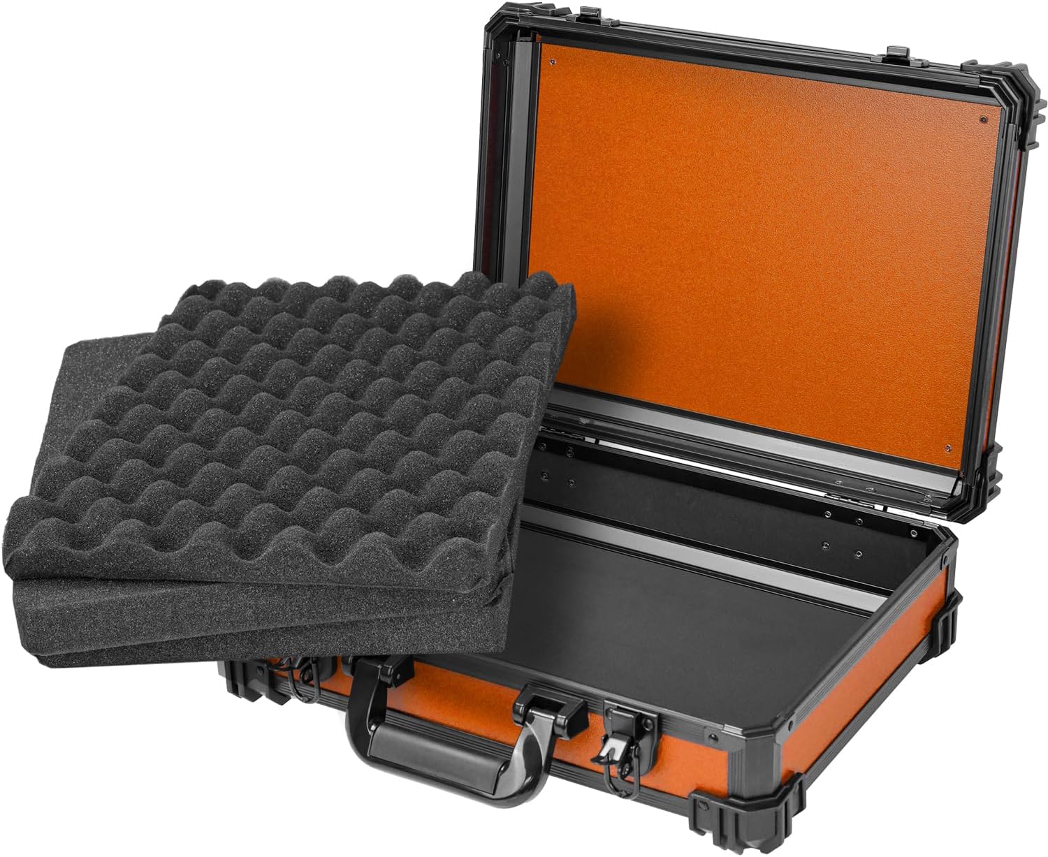 Transportkoffer mit Rasterschaumstoff Universalkoffer 39 x 29 x 12 cm Orange