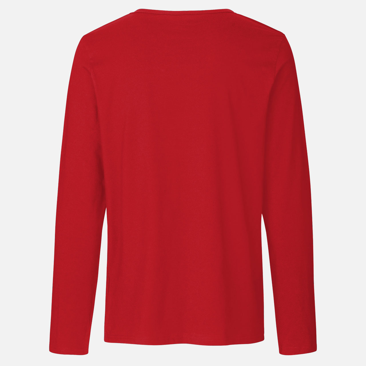 Doppelpack Mens Long Sleeve Shirt - Bio Baumwolle - Rot / Weiß M Weiss / Rot