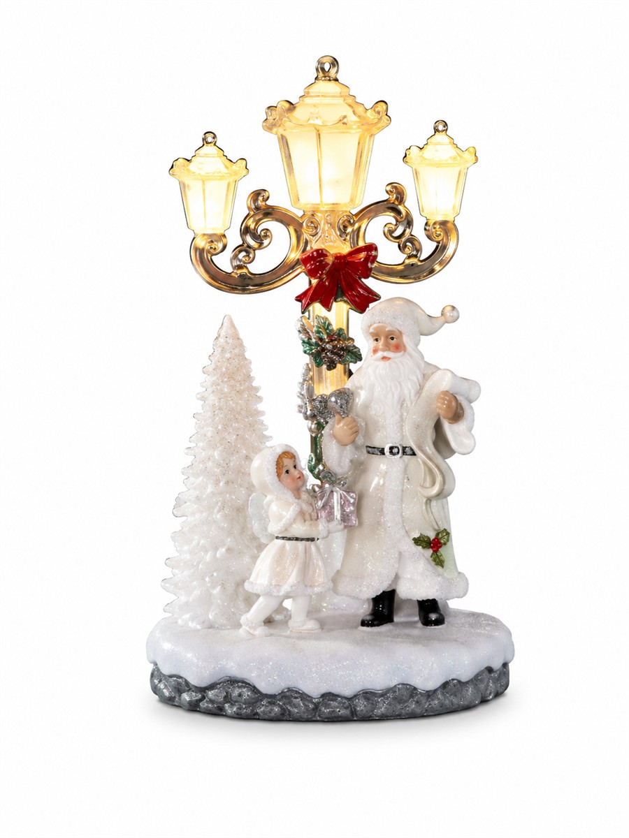 Weihnachtsdekoration, Laterne, Santa, Figur, Winterlandschaft