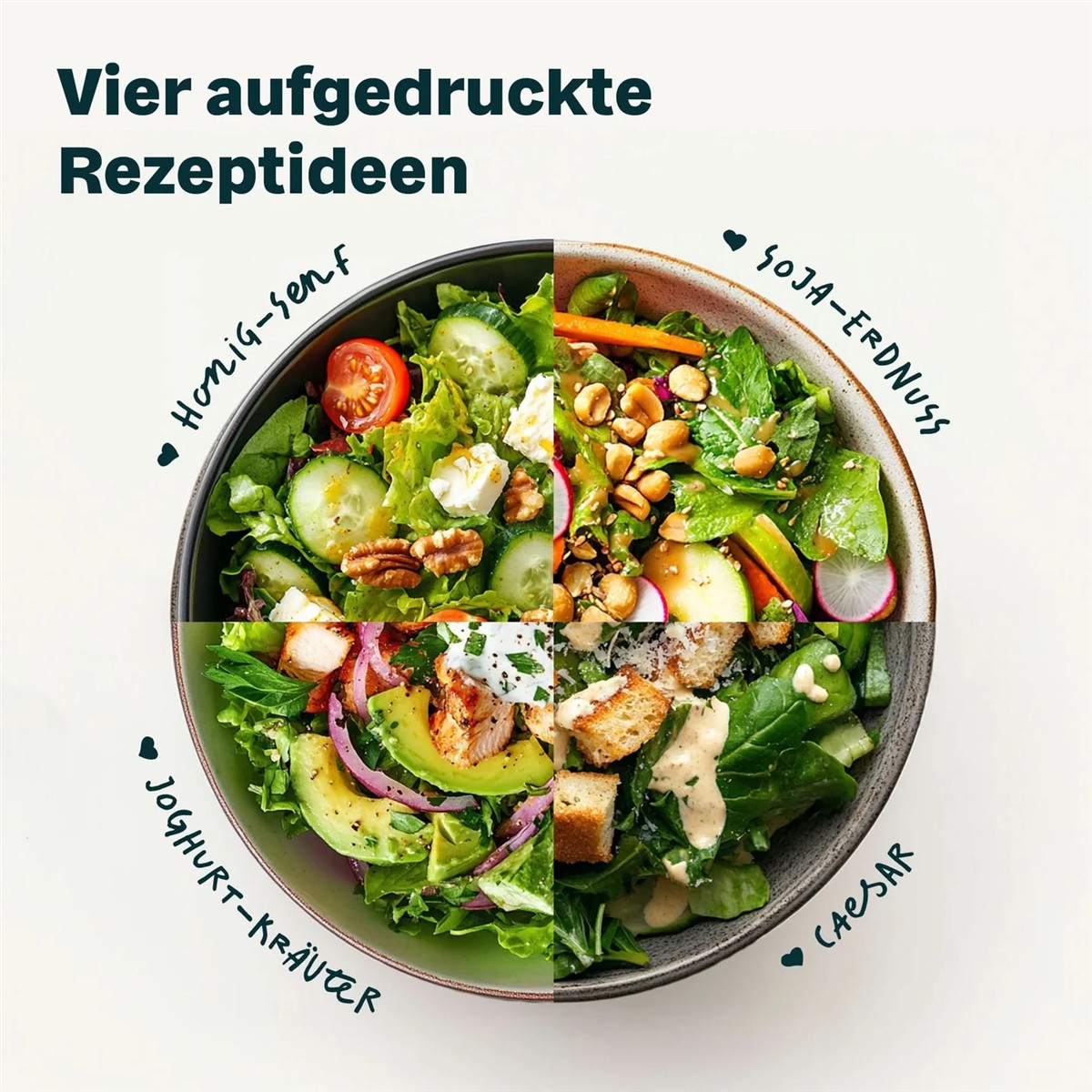 salat, gemüsesalat, walnüsse, croutons, radieschen