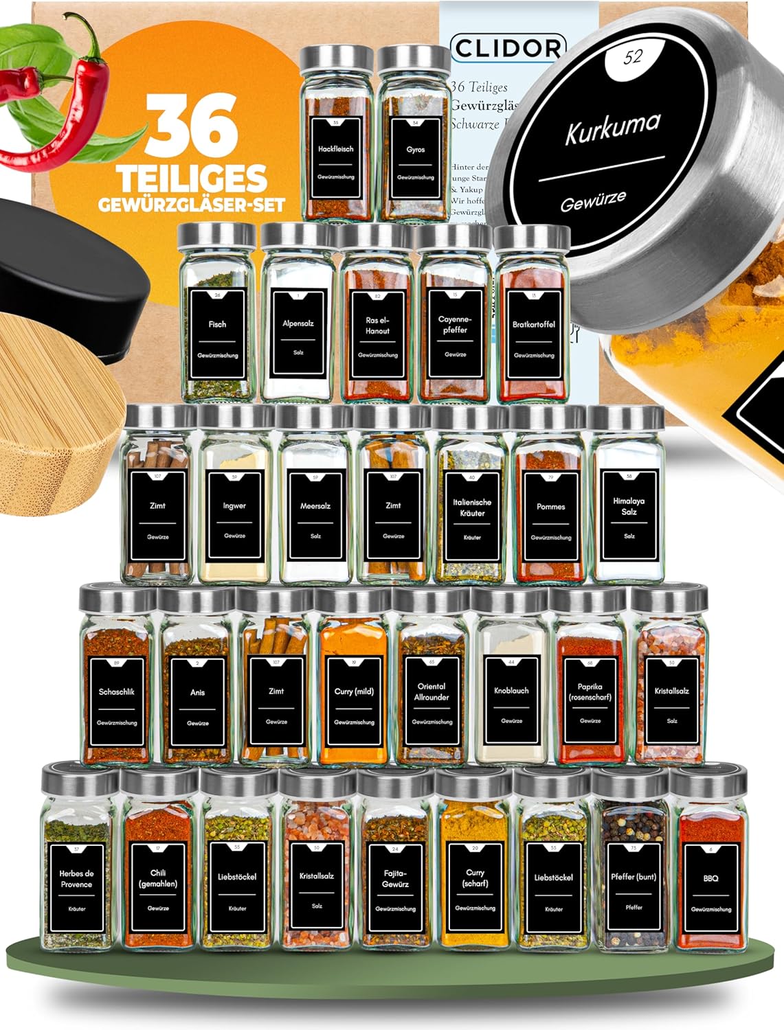 Gewürzset, Gewürze, Küchenzubehör, Küchengewürze, Pfeffer&SalzSet