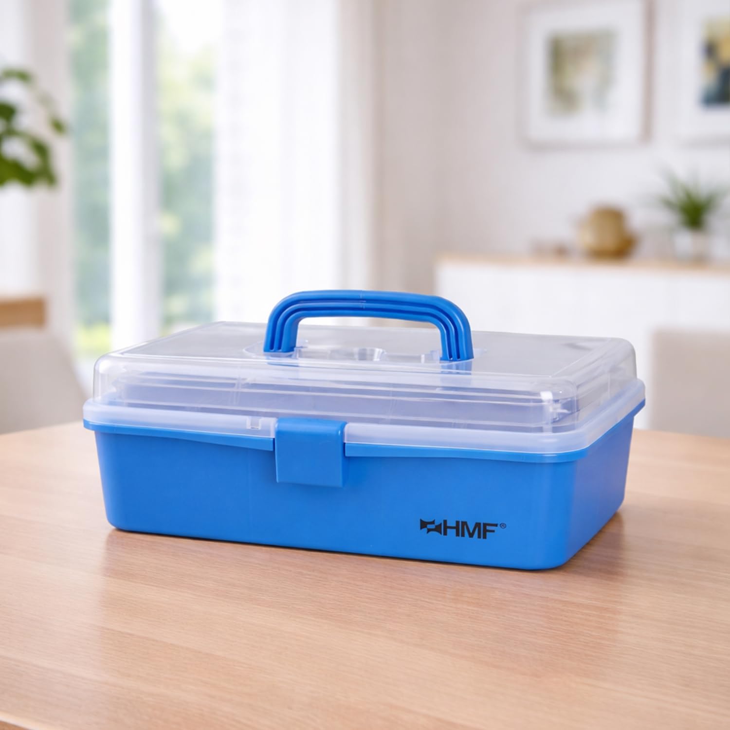 Bento-Box, Lunch-Box, Blau, Kunststoff, deckelverschluss