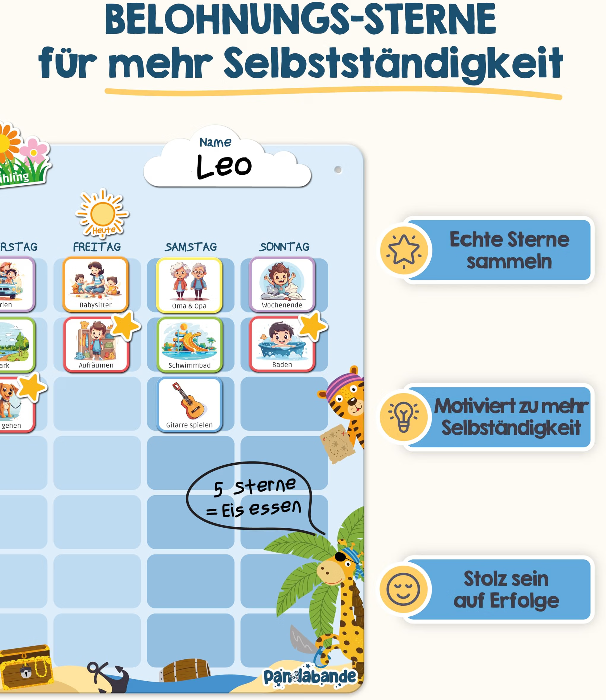 Lernposter, Selbstständigkeit, Sterne, Kalender, Symbolbild