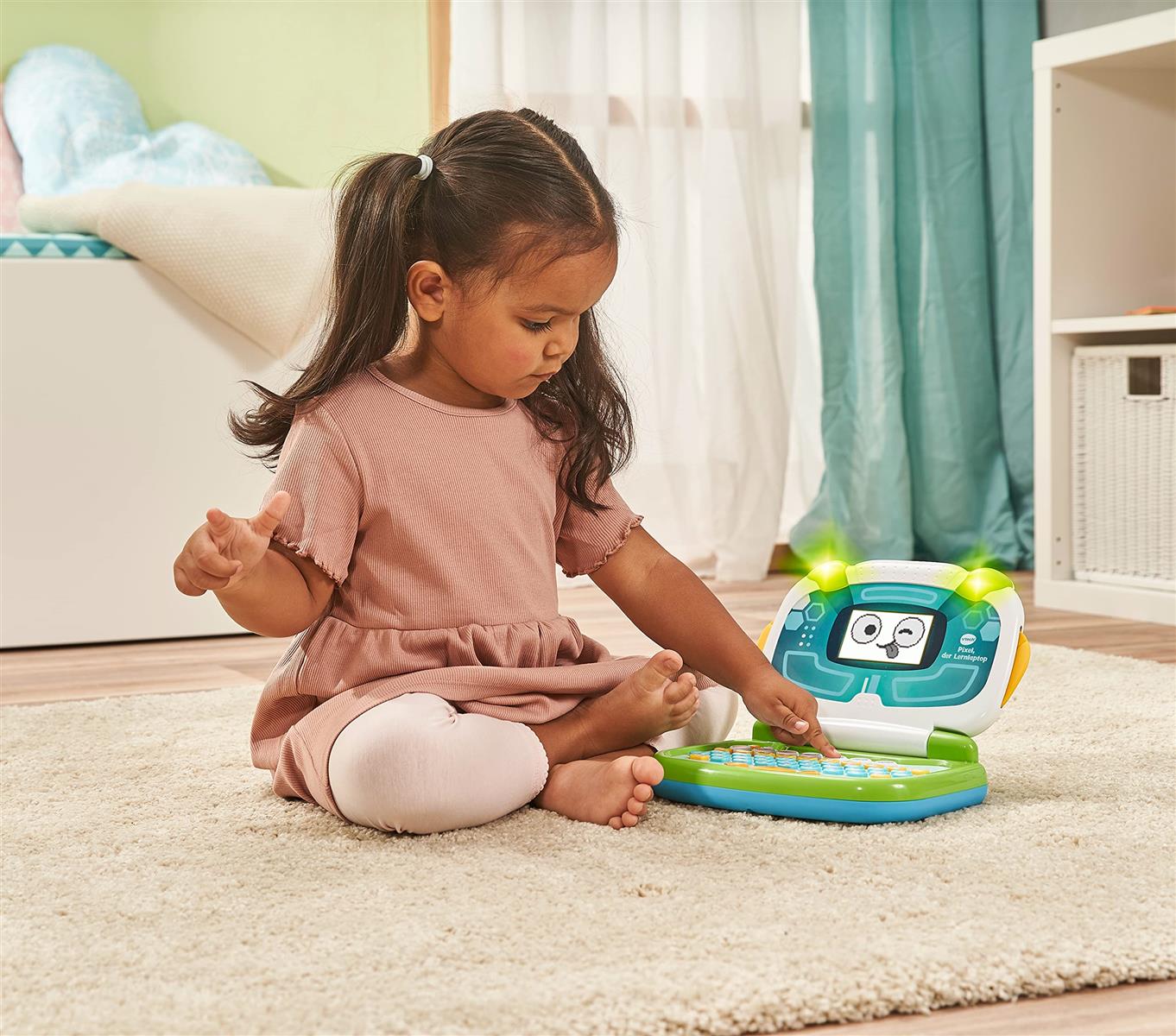 VTech 80-615104 Pixel der Lernlaptop Kinder Laptop elektronisches Lernspielzeug Spielzeug