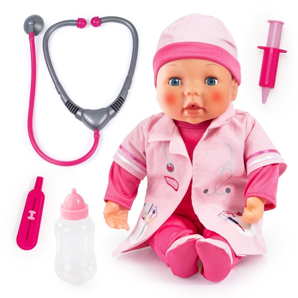 Bayer Design Doktor Puppe Doctor Set Spiezeug Babypuppe Weichkörperpuppe