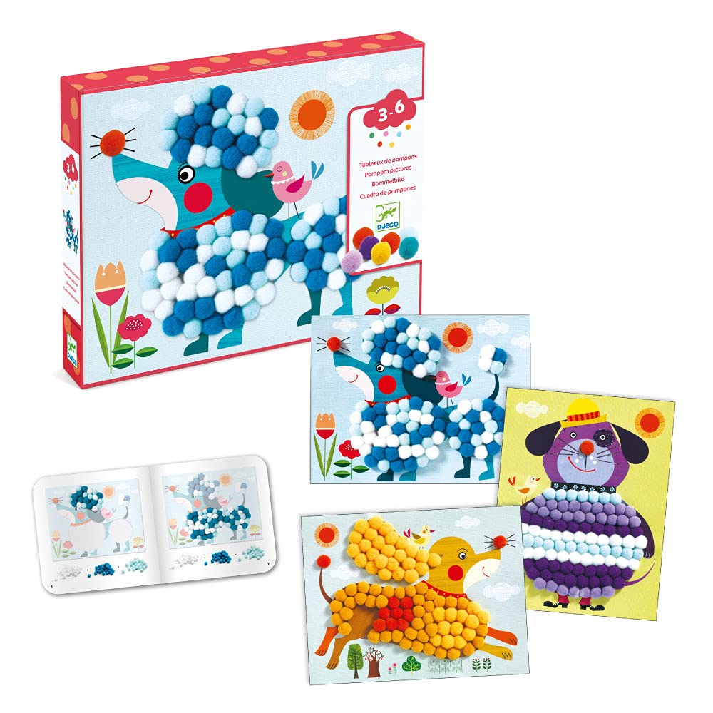 DJECO DJ09867 Collage Hunde zum Streicheln (39867), bunt