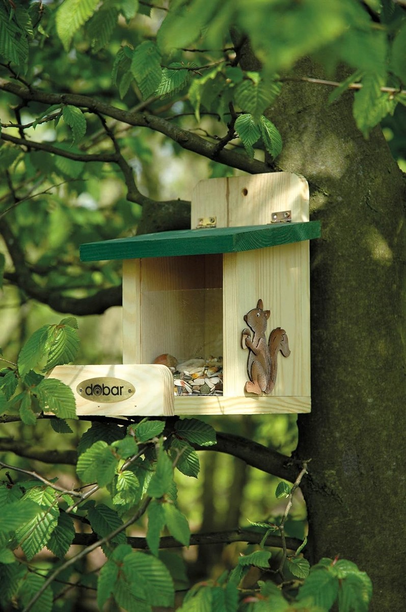 Vogelhaus, Nistkasten, Holz, Grün, Vogelfutter