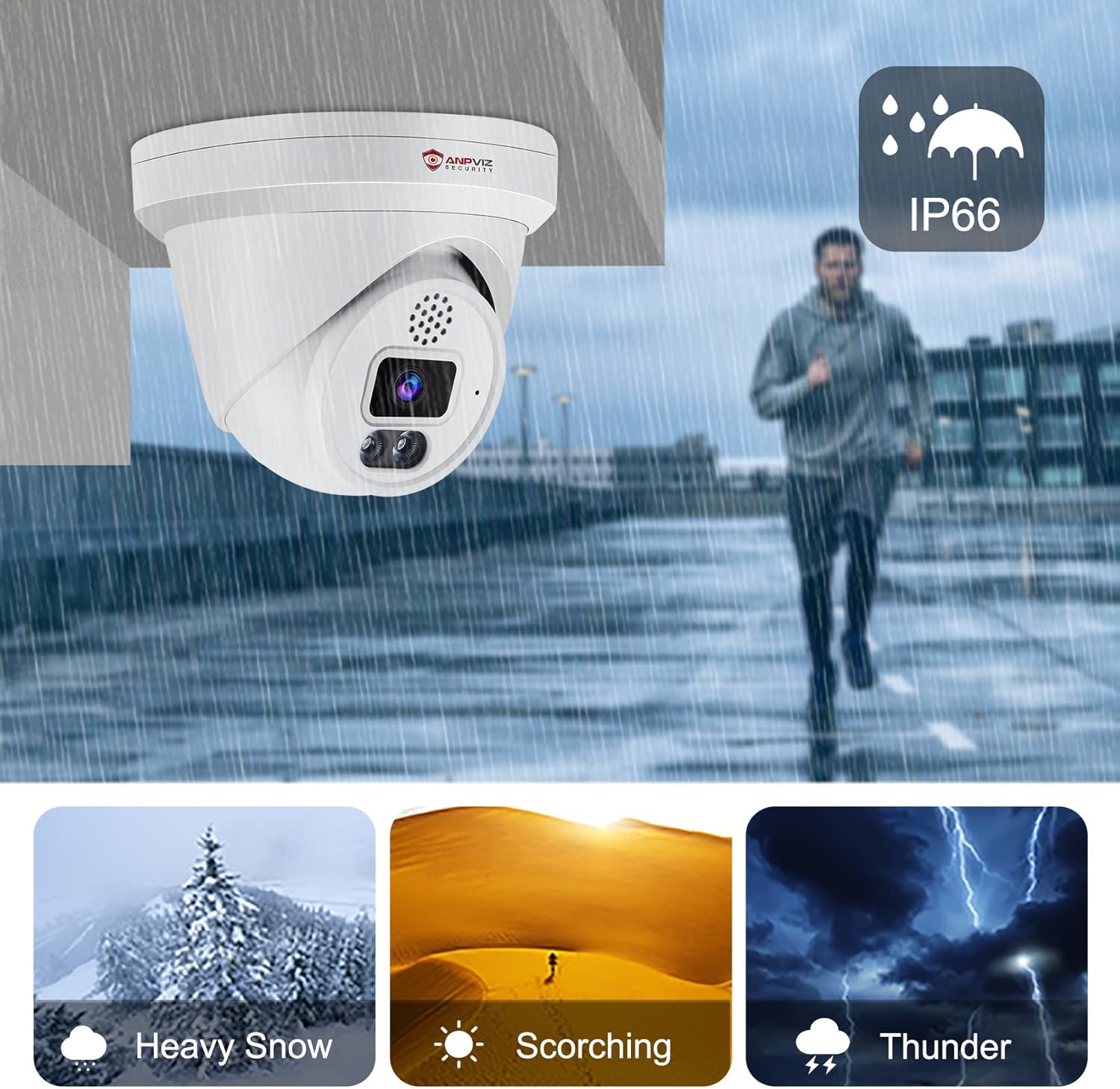 Anpviz 6MP PoE IP Kamera Outdoor mit Personen/Autoerkennung Überwachungskamera