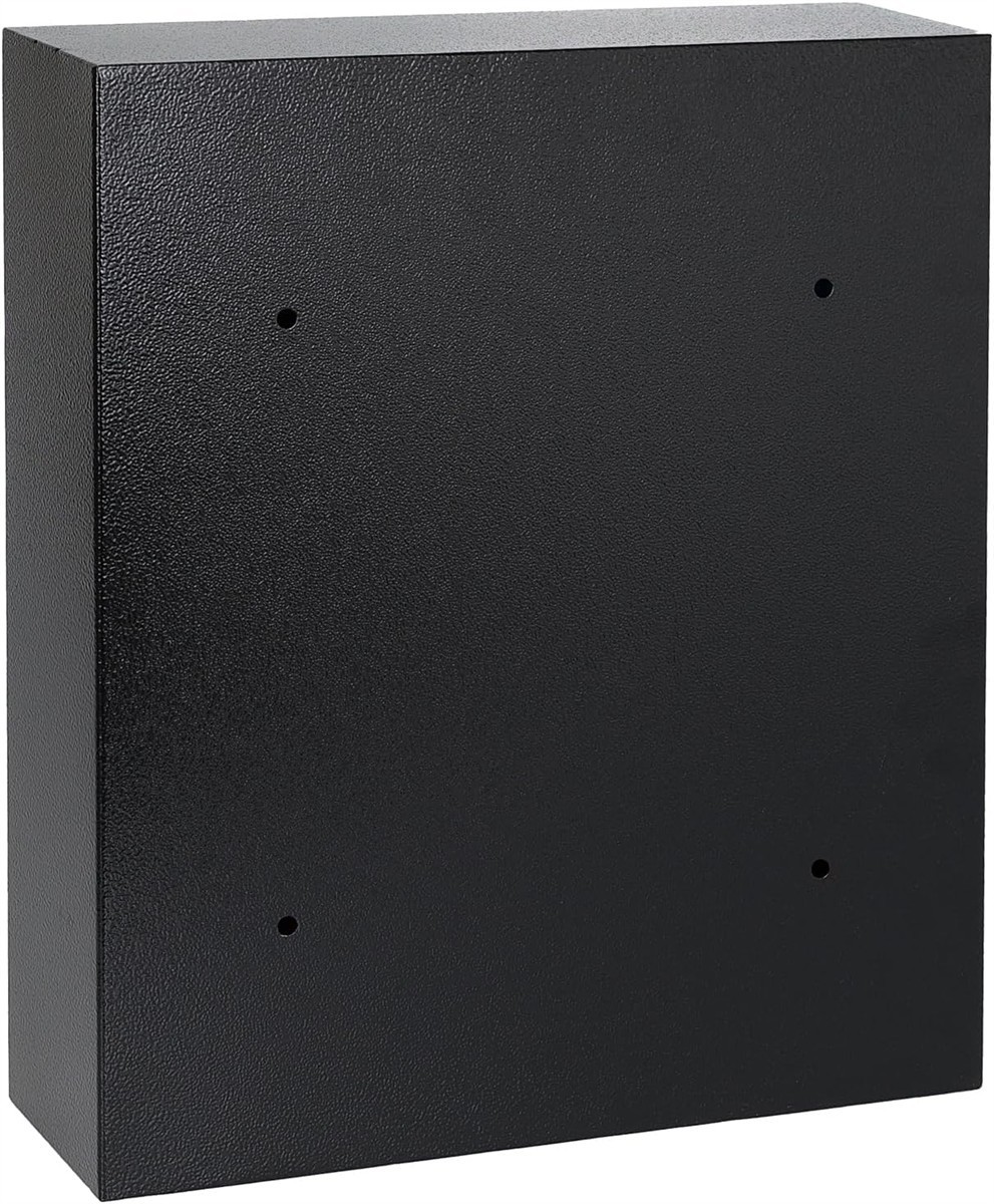 Wandregal, Hakenbox, Platte, Metallbox, Schwarz