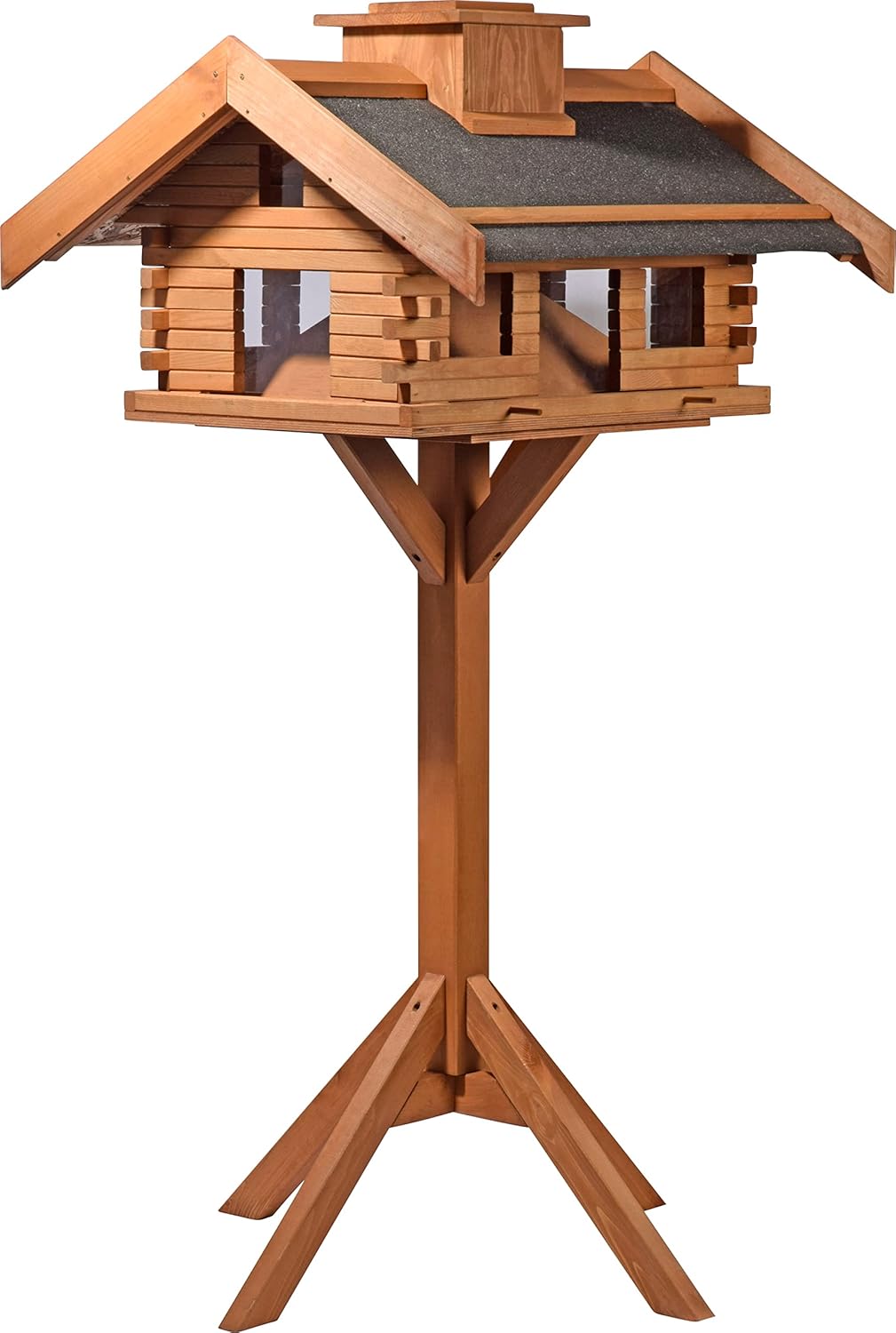 Dobar XXL Vogelvilla Vogelhaus Massivholz Vogelfutterhaus Futterstation Futterstation