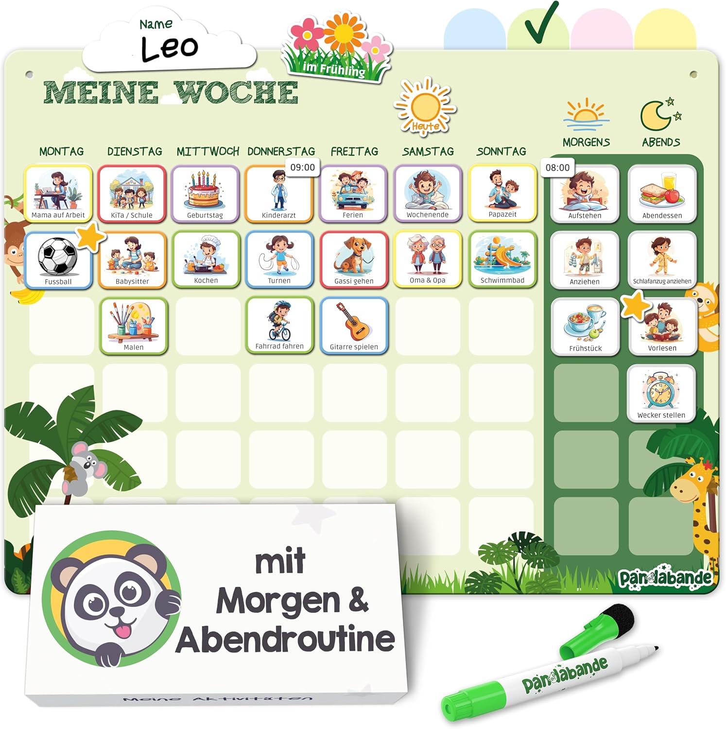Kalender, Woche, Kind, Schule, Tagesplan