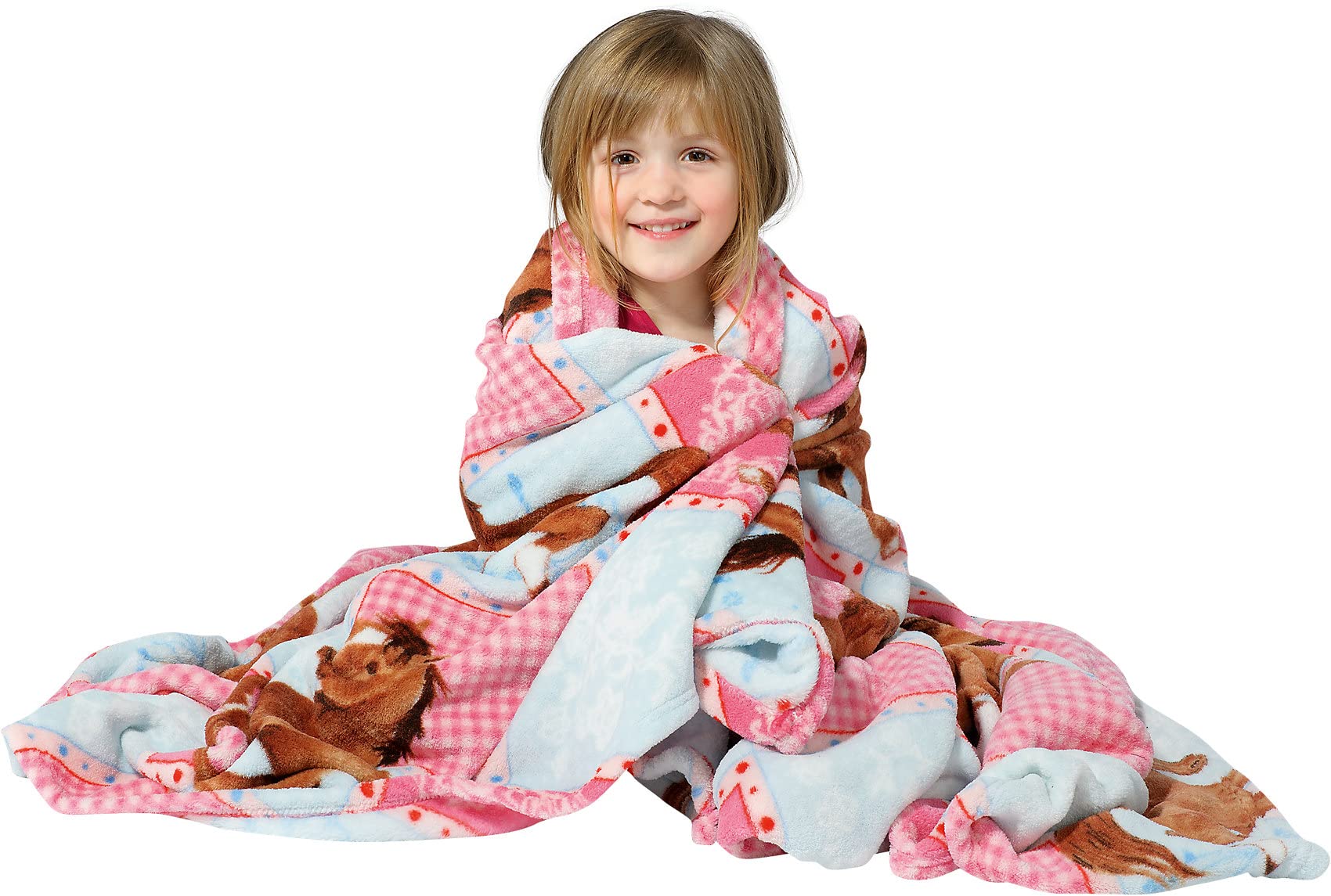 Pötter 953715203034 Kuscheldecke Pferd, 150 x 200 cm