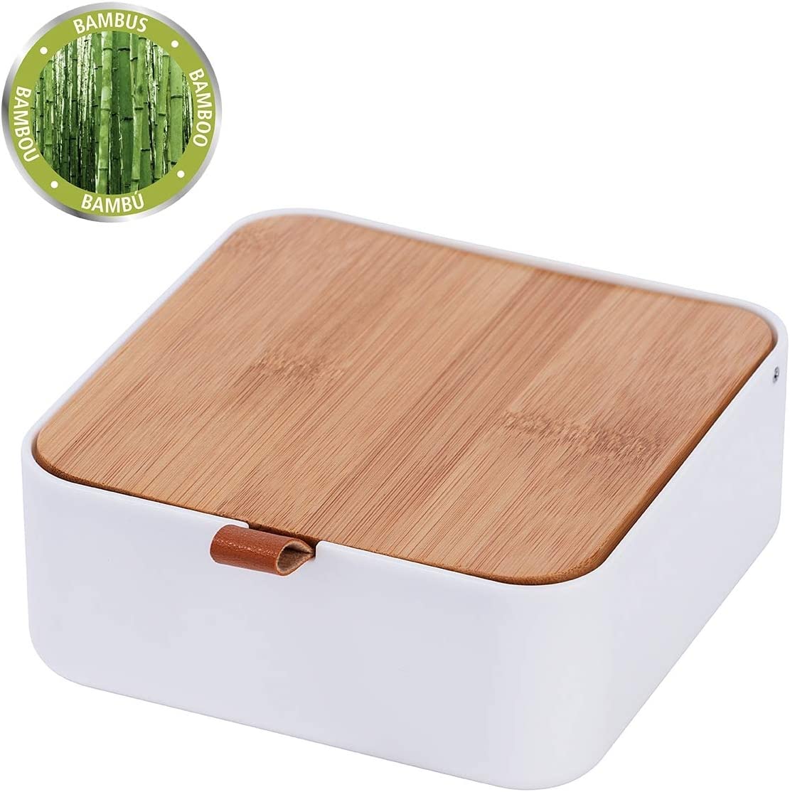 WENKO Organizer mit Deckel Bovisa Weiß