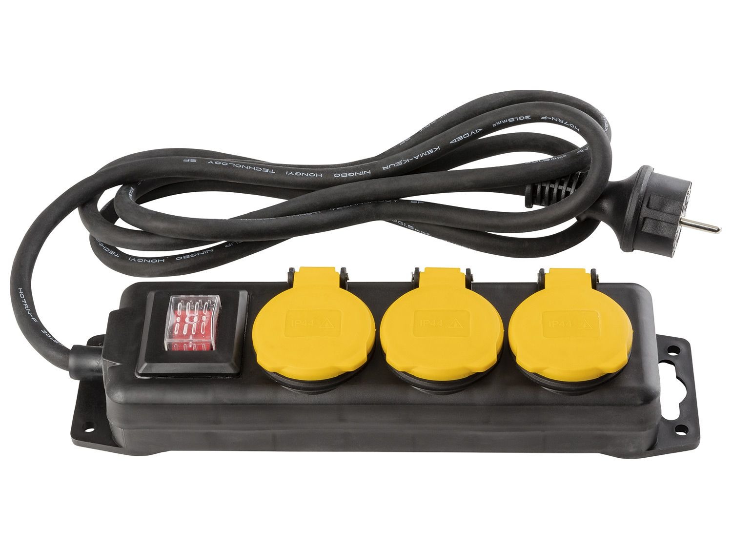 POWERFIX Multiprise 2x3er + 1x 6er Steckdosenleiste Kabellänge 1,4m