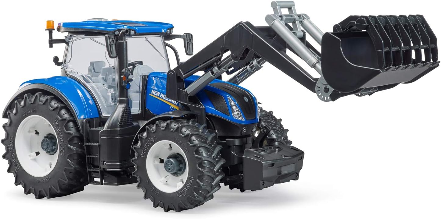 bruder 03121 New Holland T7.315 mit Frontlader Bauernhof Landwirtschaft Traktor Trecker Schlepper Bulldog bworld Spielzeug Fahrzeug 1:16