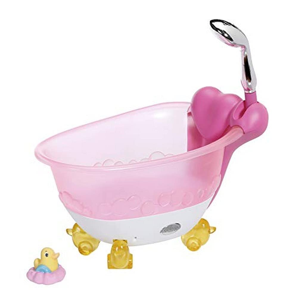 BABY born Badewanne für Puppen mit Licht- und Soundfunktion, funktioniert mit echtem Wasser, für 36 cm und 43 cm große Puppen, 831908 Zapf Creation