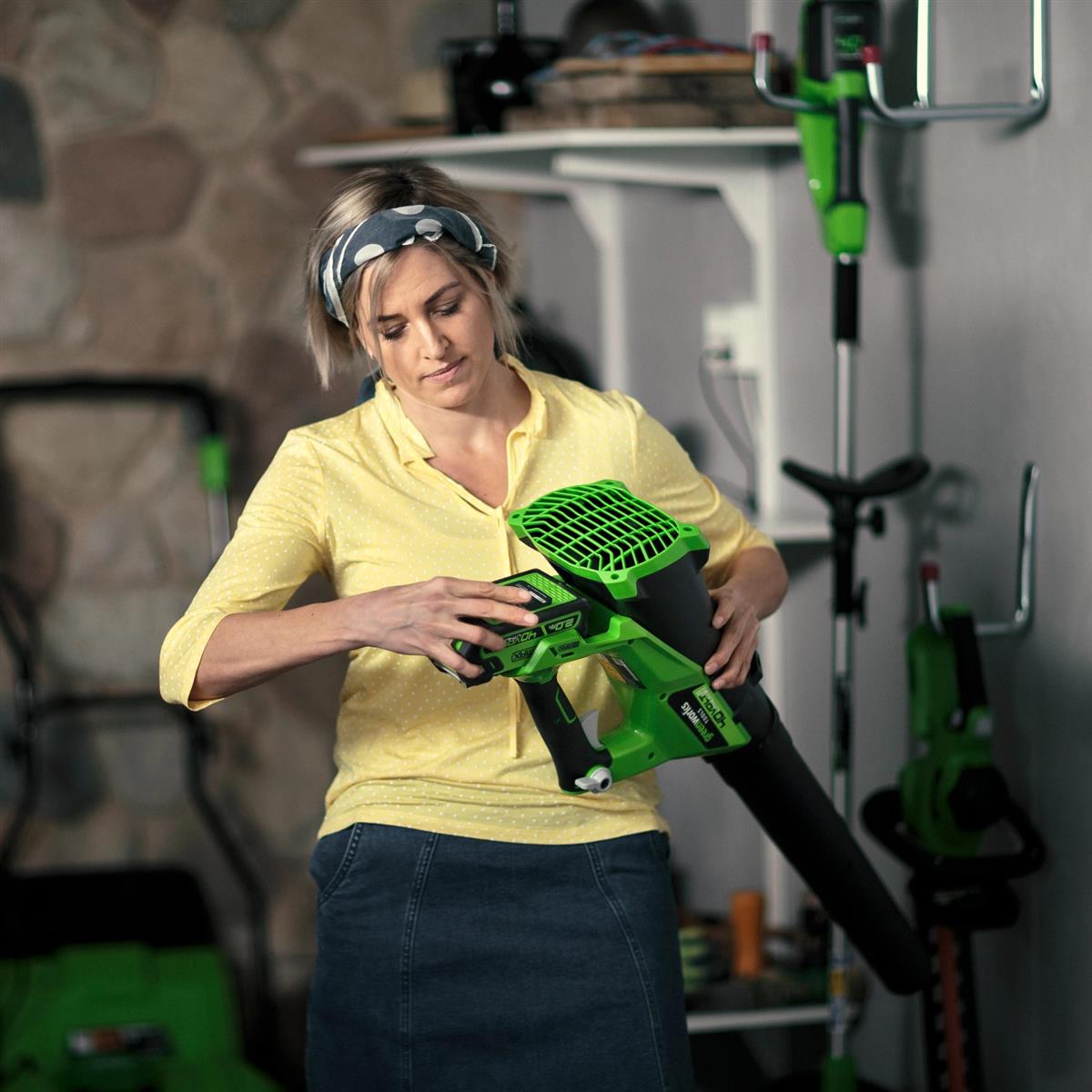 Greenworks Akku Laubbläser G40AB 40 V Solo ohne Akku und Ladegerät