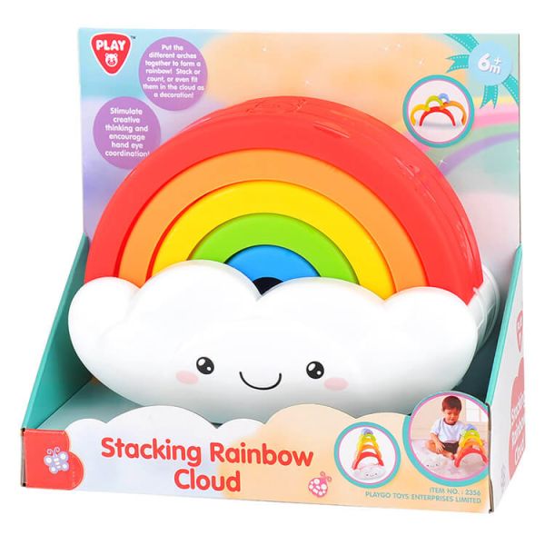 Playgo 2356 Stacking Rainbow Cloud Stapel Spiel  Regenbogen Wolke