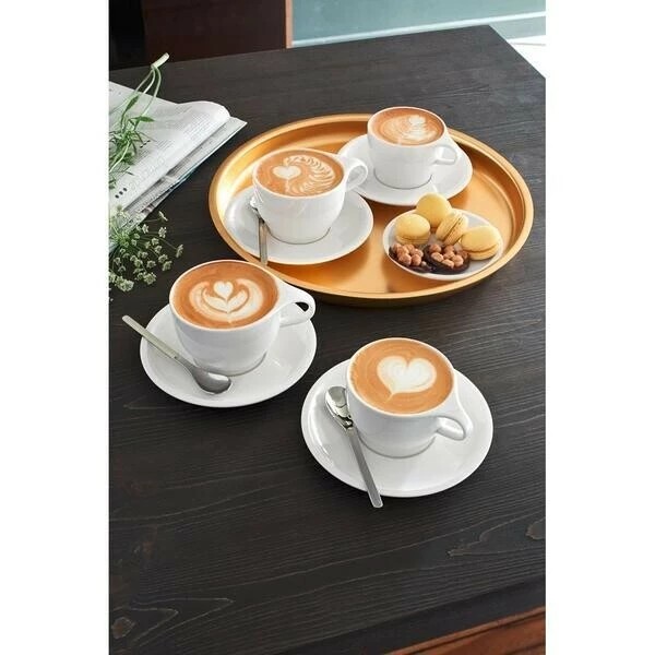 Kaffee, Kaffeetassen, Milchschaum, Herz-Kunstkaffee, Tafelservice