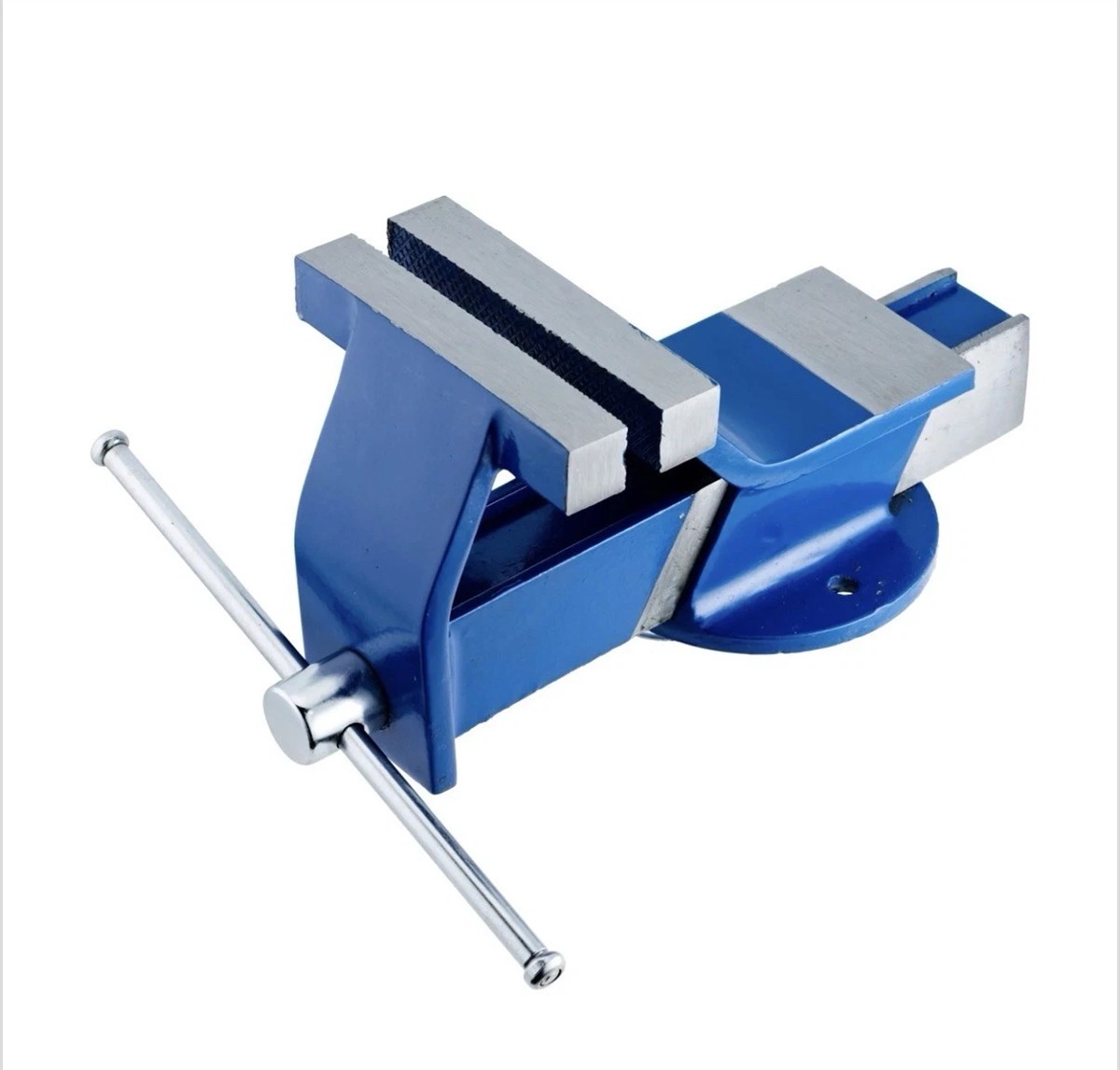 Schraubstock, blauer Schraubstock, Metall-Schraubstock, kleiner Schraubstock, Werkzeug