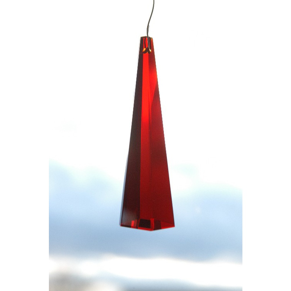 Kristall Säule 76 mm, Rot